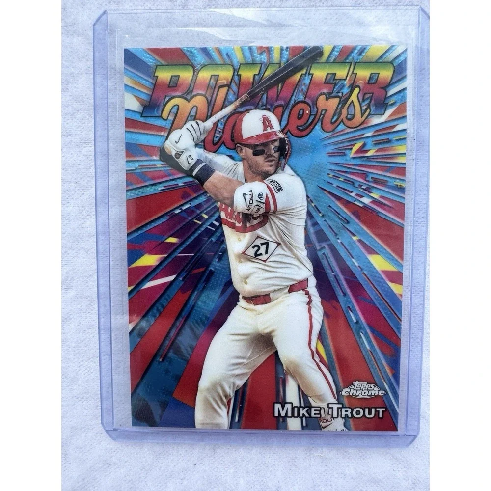 2025 Topps Chrome Update - Power Players - Mike Trout #PP-34 LA Angels